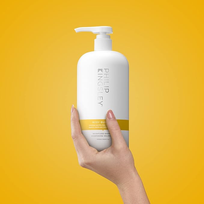 PHILIP KINGSLEY | Body Building Weightless Shampoo | Volumizing Shampoo for Fine, Limp, Flat, Flyaway Hair | Hydrates, Thickens, Lifts and Adds Volume and Shine | 33.8oz