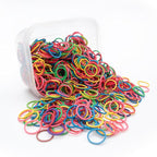 Beauty Town Hair Tie Rubber Bands - 1000pcs/500pcs Soft Stretchy Elastic Bands for Braids, Ponytails & Bun