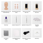 LASHVIEW Lash Extension Kit, Eyelash Extension Kit,Professional Eyelash Mannequin Head Kit with 4pc Removable Eyelids, Lash Kit for Eyelash Extensions Beginners,Training Makeup and Eyelash Graft