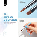 Beetles Christmas Gel Nail Polish with Blooming Gel, 5 Colors Neon Pink Green Blue Purple Yellow Nail Polish Clear Blooming Polish for Spreading Effect2 Nail Art Brushes UV/Led Gift Set for Women