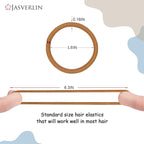 Small Hair Scrunchies Pony Tails Hair Ties Hair Elastics Bands for Women’s Girl’s Thin Thick Longhair No Metal No Damage 1/8 Inch 50 Pieces (Ginger)