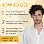 Minoxidil for Men and Women, Hair Growth Biotin Serum with Batana and Rosemary for Hair Beard Regrowth Treatments Extra Strength Hair Loss Solution, Clinically Proven to Regrow Thicker