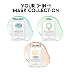 #OOTD Hydrating Soothing Sheet Masks Gift Set for Skincare, Korean Vegan Sheet Mask for Dry, Sensitive Skin, Calming, Smoothing, Brightening, Collagen, Ceramide, Cica, Hyaluronic Acid 30EA