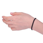 TecUnite 200 Pieces No-metal Hair Elastics Bulk Rubber Bands Hair Ties Ponytail Holders Bands for Women(Black)