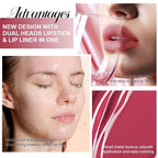 evpct 1Pcs Deep Cranberry Red Matte Lip Liner and Liquid Lipstick Stain Makeup Set for Women, Red Long Lasting Smudge Proof Lipstick labiales matte mate larga duracion listip 24 hours originales, 39#