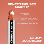 Sacheu Cheek STAY-N Liquid Blush for Cheeks — High Pigment, Buildable, Lightweight Cream Blush for Dewy & Radiant Flushed Cheeks — Long-lasting & Cruelty Free, I'm Hot