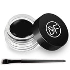 Eyeliner Gel Set,Long Lasting Waterproof High-Intensity Pigments Smudge-Proof Eye liner Makeup With 5.51 IN Long Eyeliner Brush Water-Resistant Creamy Gel 5G-Black