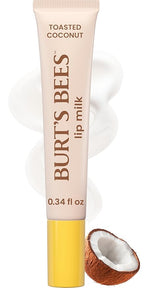 Burt’s Bees Stocking Stuffers, Lip Milk, Daily Lip Moisturizer, Toasted Coconut, Vitamin Enriched Moisturizing Lip Balm with Almond Milk and Jojoba Oil, Hydrating for Softer Lips, 1 Tube, 0.34 Fl Oz