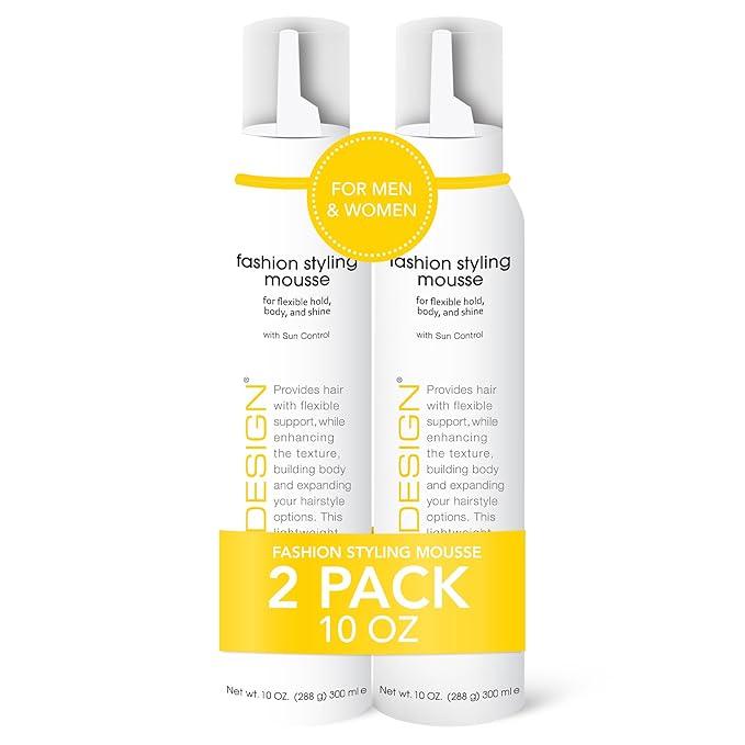 TRI Fashion Volumizing Mousse for Wavy Hair - Taming Curls, Frizz Control & Shine, Styling Foam for Women - 10 Ounce (2 Pack)