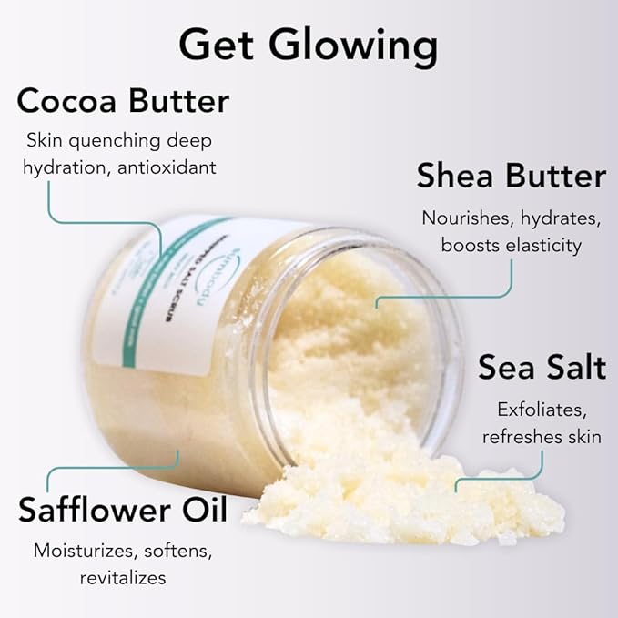 Sumbody Exfoliating Body Scrub (21oz) Vitamin C, Citrus, All Natural, USA Made, Self Care Gifts For Women, Teens, Men Sensitive Skin Nourishing, Hydrating, Non-Toxic