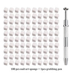100Pcs Soft Nail Sponges for
