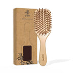 ORW OREN'S Bamboo Hair Brush for Hair Growth - Bamboo Bristle Detangler Paddle Brush, Scalp Stimulation – Natural, Sustainable Hair Care for Women, Men & Kids - Narrow