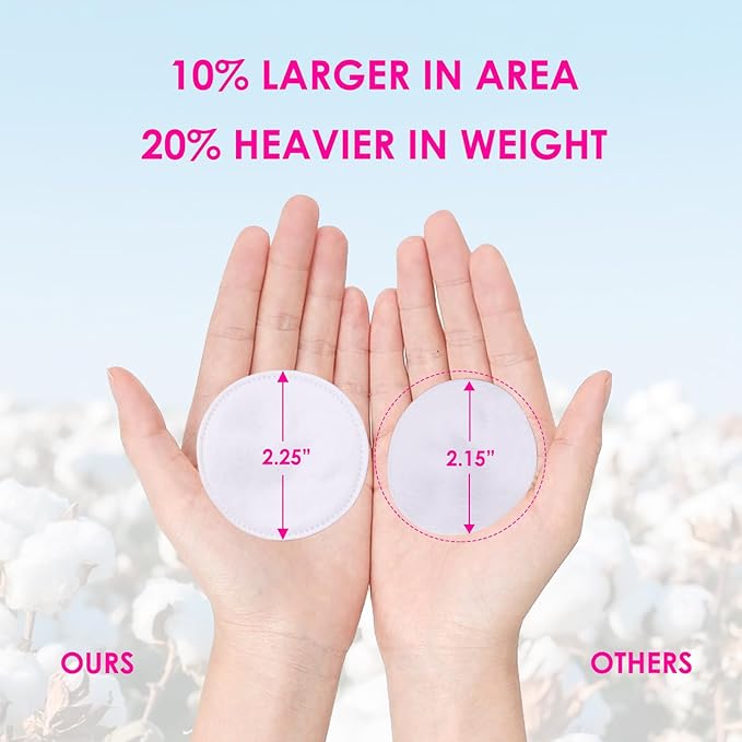 2000 PCS Ultra Soft Cotton Rounds, White, Double-Layered, Hypoallergenic, Lint-Free, 20 Pack with 100 Count Each, Premium Facial Cleansing Pads for Makeup Removal