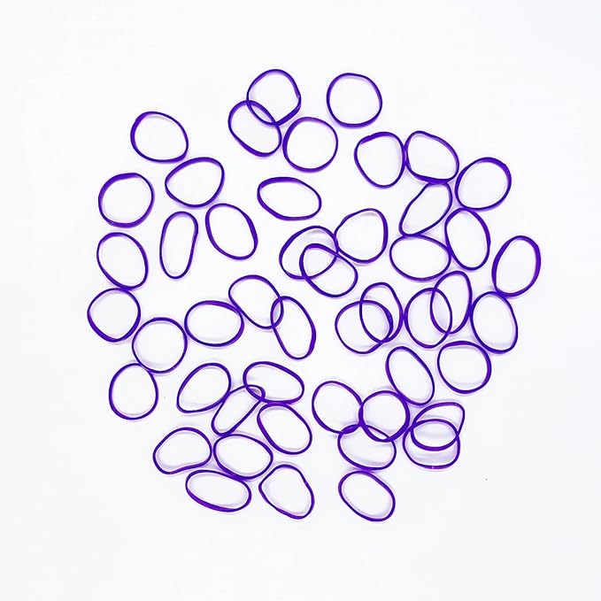 3200 Pcs Elastic Rubber Bands Small Hair Ties Hair Rubber Mini Hair Bands Hair Elastics Tiny Soft Holder Ponytails for Girls (Dark Purple)