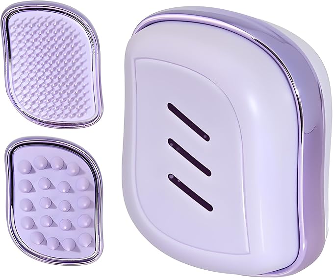 2-in-1 Scalp Massager Shampoo Brush,Scalp Dandruff Removal with Soft Silicone Bristles,Wet & Dry Scalp Care Head Scrubber Hair Washing,Comfortable for All Hair Types