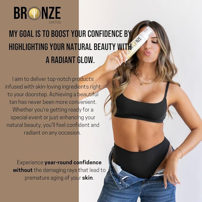 Caramel Cream Tanning Mousse | Easy Application & Instant Gratification | Dries Immediately Without Leaving You Sticky | Non-Scented, Streak Free