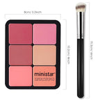 12 Colors Cream [Blush Contour Concealer] Makeup Palette for Cheeks - All in One Makeup Palette Kit with Brush, Natural Matte Long Wearing, Waterproof Blendable Face Make Up Pallete (#02)