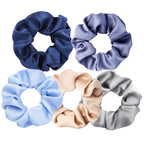 5Pcs Mulberry Silk Hair Ties,Silk Hair Scrunchies for Frizz & Breakage Prevention,No Damage,Elastic Ponytail Holders, Funny Gifts for Girlfriend Her Mon Grandma Daughter