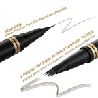 Eyebrow Pen,2-in-1 Waterproof Eyebrow Pencil with 4 Tip Microblading Brow Pen and Ultra-Precise Brow Pencil,with Dual-ended Eyebrow Brush,Eyebrow Makeup for Natural Looking - Ash Brown