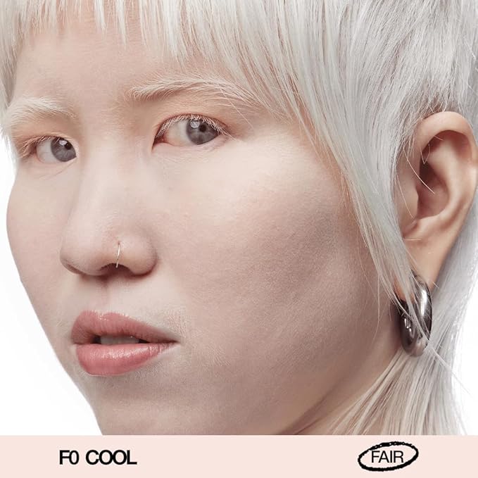 about-face THE PERFORMER Skin-Focused Foundation F0Cool – Medium Coverage, Long-Wear, Breathable & Buildable Base – Clean, Vegan, Hydrating Formula with Blue Agave & Chlorella – 1.08oz