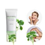 2 Pcs Centella Sunscreen, Lasting Lightweight Hydrating Centella Water-Fit Sun Serum SPF50 for All Skin Type and UV Defense.(Blue & Green)