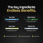 BASED Sea Salt Spray, Natural Finish Sea Salt Spray for Hair, Volumizes & Texturizes, Infused with Kelp & Vitamin B5, Light & Non-Greasy, Paraben, Sulfate, Phthalate Free, 6.8 oz (Pack of 3)