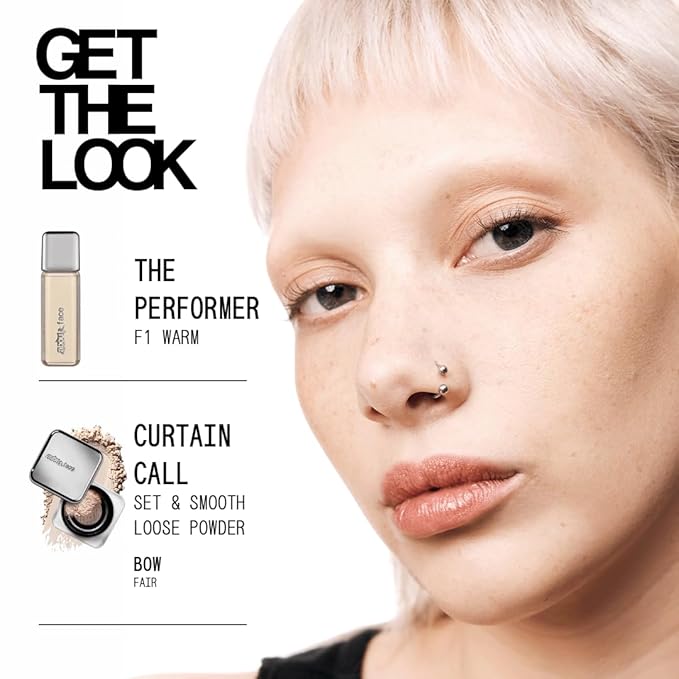 about-face THE PERFORMER Skin-Focused Foundation F1Warm – Medium Coverage, Long-Wear, Breathable & Buildable Base – Clean, Vegan, Hydrating Formula with Blue Agave & Chlorella – 1.08oz