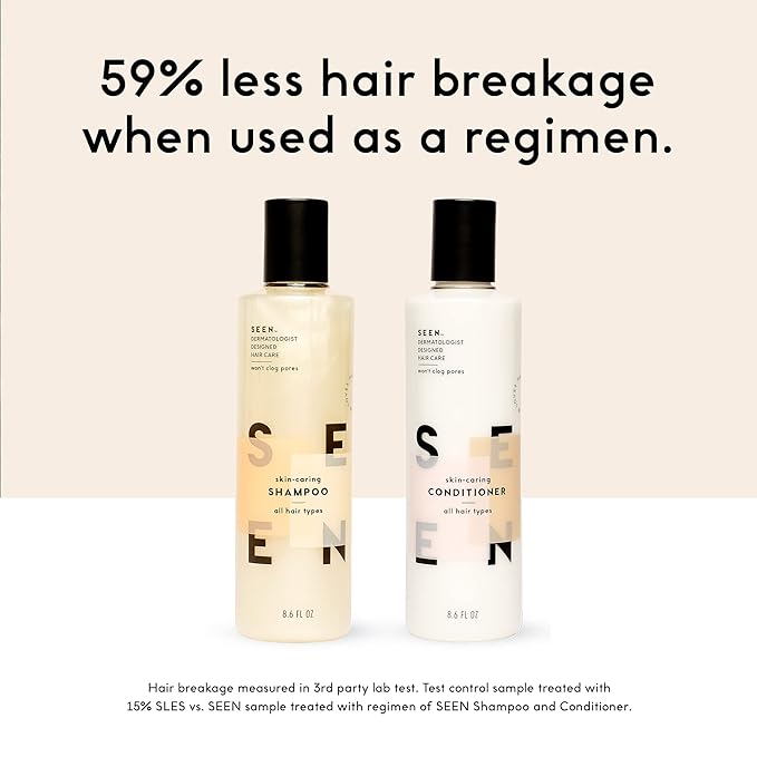 SEEN Shampoo Eco-Refill -Non-Comedogenic & Hair Shampoo- Dermatologist-Developed - Safe for Sensitive, Eczema & Acne Prone Skin