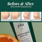 PLU Original Korean Walnut Body Scrub Polish - White Musk - Exfoliating & Moisturizing & Glow - for Acne, Cellulite, Stretch Marks, Spider Veins - Soft Musk Scent, 6.76 oz.