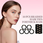 Black Hair Tie for Women Girls, Elastic Hair Ties No Damage Ponytail Holder