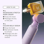 Evereden Mama Must-Have DUO - Golden Belly Stretch Mark Oil & Nourishing Stretch Mark Cream - Dermatologist-Developed Clean & Vegan Maternity Skin Care for Stretch Mark Reduction & Skin Hydration