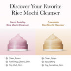 Arencia Rice Mochi Facial Cleanser Gift Set, 6 Varieties, 0.52 oz each - travel size, Korean skin care, holiday gift set, Stocking stuffers