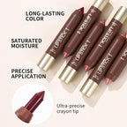 6Pcs Matte Lipstick Crayon Set for Women, 24 Hour Lipstick Lip Liner Pencil, Neutral Lip Stick Lipliner Long Lasting Waterproof Smudge Proof, Vegan & Cruelty-Free