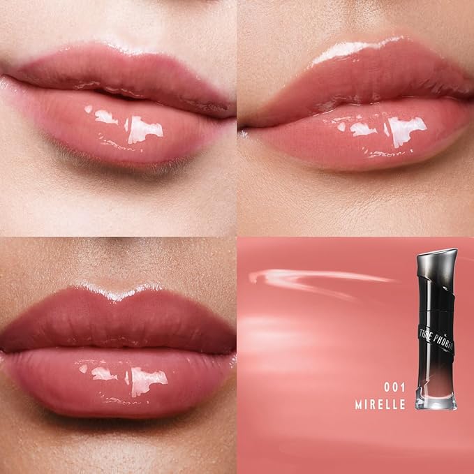 LUNARA FROST 3D LIP GLOSS - Plumping High-Shine Gloss with Hyaluronic Acid | Non-Sticky Glassy Finish | Cooling Sensation | 24H Hydration | Instant Volume Effect (01 MIRELLE)