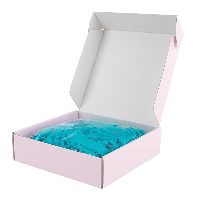 MEEDEE 100 Pack Blue Hair Ties For Women No Crease Soft Elastic Ribbon No Damage Blue Hair Ties Knotted Ouchless Hair Ribbon Yoga Hair Ribbons Elastic Bracelets