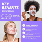 Wonderskin 8 Minute Mask, Hydrating and Anti Aging Face Mask Packed with Vitamin C and Niacinamide, Moisturizing Face Masks Pack of 8