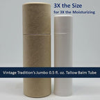Vintage Tradition Moisturizing Beef Tallow Lip Balm – Tube Lip Moisturizer with Peppermint Essential Oil Hydrates & Soothes Dry Lips – Grass-Fed Tallow Balm for Skin Care, 0.5 Fl. Oz.