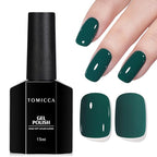 TOMICCA Green Gel Nail Polish, 15ml Christmas Green Gel Polish,Soak Off UV LED for Cure，Color Long Lasting High Saturation and Glossy Nail Art Manicure Salon Women Gifts For Christmas