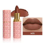 evpct 1Pcs Dark Brown Lipstick, Silky Velvet Matte Lipstick Pack Sets for Women, Long Lasting Smudge Proof Lipstick Lip Stain Makeup Kit matte lipstick 24 hours original N05