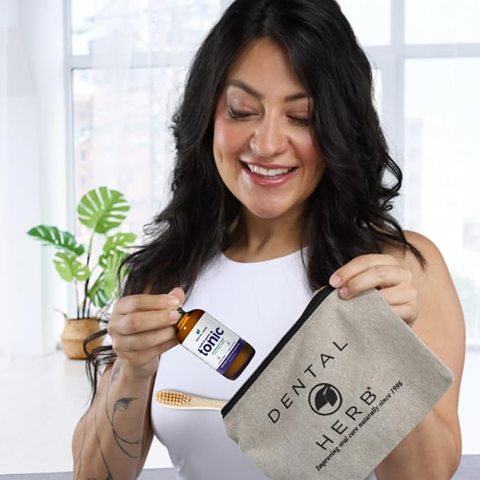 Natural Mouthwash Travel Size (2 oz) – Alcohol-Free Oral Rinse for Fresh Breath & Gum Health | Dentist Recommended Herbal Formula with Pure Essential Oils – Dental Herb Company Tooth & Gums Tonic