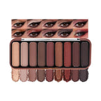 Rosy Brown Eyeshadow Palette for Mature Eyes – 9 Matte & Shimmer Shades in Taupe Nude, Dusty Rose, Copper Rose & Plum Brown, High Pigment & Blendable Daily Natural to Soft Smokey Looks