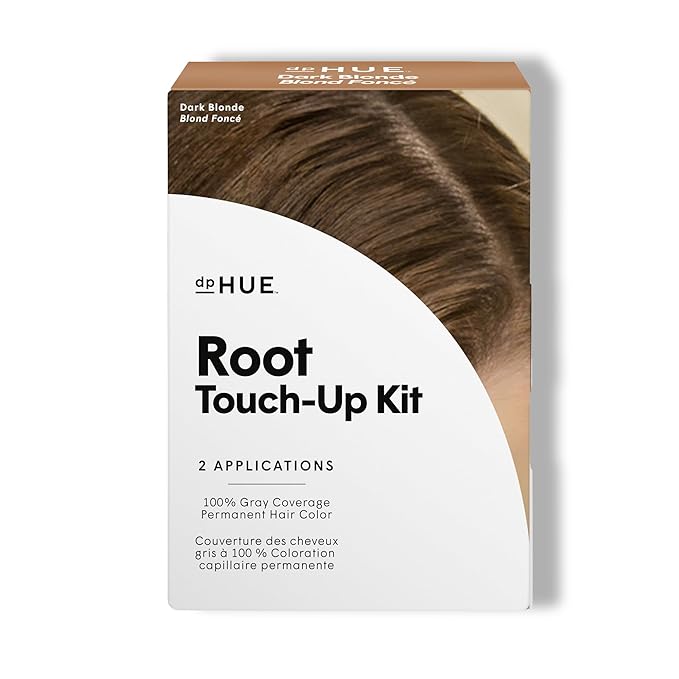 dpHUE Root Touch-Up Kit, Dark Blonde - Permanent Hair Color for Gray Coverage - Includes Two Applications - Paraben, SLS & SLES Sulfate Free - Leaping Bunny Certified