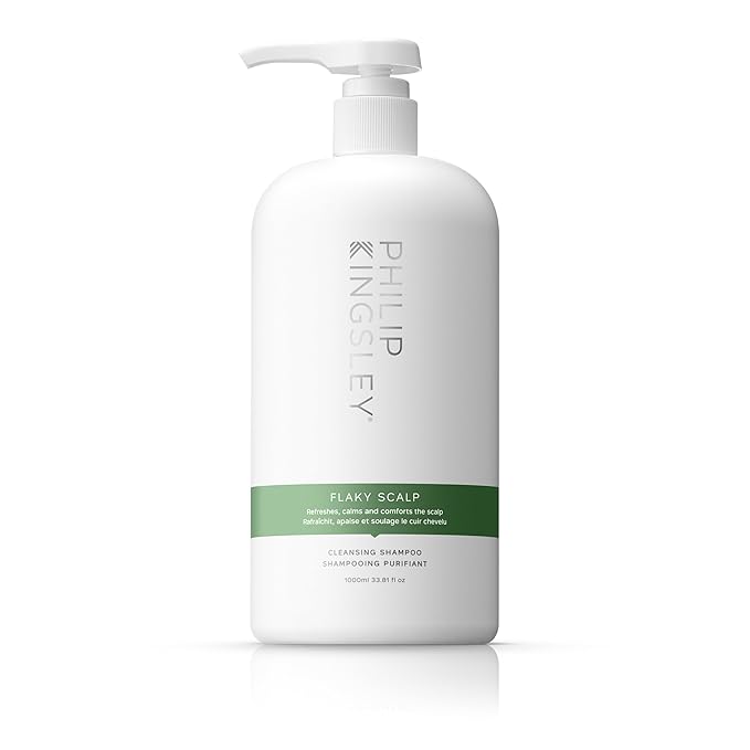PHILIP KINGSLEY | Flaky Scalp Shampoo | Shampoo For Flaky, Itchy, Dry, Oily Scalps | Cleansing Scalp Care | Hair Shampoo that Hydrates, Soothes and Calms | 1L Pump
