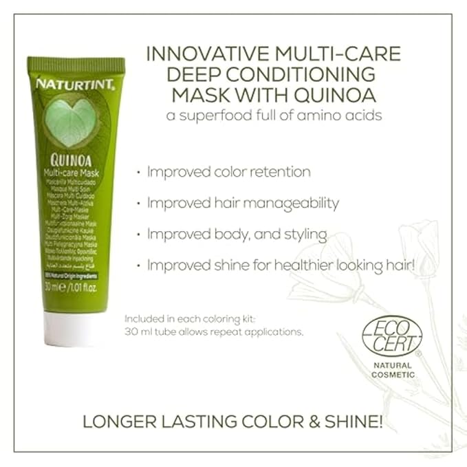 Naturtint 8C Copper Blonde Permanent Hair Color (Pack of 1), Ammonia Free, Vegan, Cruelty Free, up to 100% Gray Coverage, Long Lasting Results (Packaging may vary)