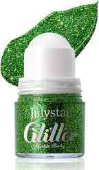 Roll-on Face Body Glitter Gel for Women Kids, Holographic Chameleon Color Glitter Gel Long Lasting Shimmer Makeup for Singer Concerts Music Festival Halloween Rave Accessories (#6 Firefly Foorest)