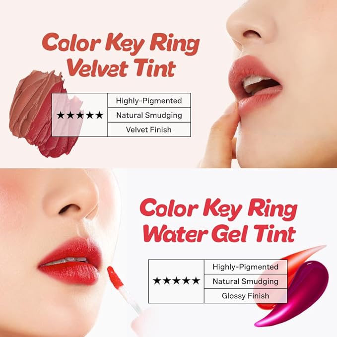 I'M MEME Color Key Ring Velvet Lip Tint - 03 Baked Brick | Long Lasting Lip Stain, Matte Finish, Smooth Texture, Kbeauty, Cute Korean Makeup, Compact, Portable Keychain, Travel-Friendly, Gift, 2.8g