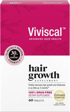 Viviscal Hair Growth Supplements For Women For Thicker, Fuller Hair, Nourishes Thinning & Loss, With Proprietary Collagen Complex, 60 Tablets, 1 Month Supply