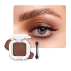 Brown Shimmer Single Eyeshadow Makeup Powder Palette，High Pigment Blendable Formula Eye Make-up for Women，Neutral Eye Shadow，sombras para ojos，Longwear Waterproof，Vegan & Cruelty-Free，Eyeshadow Gift