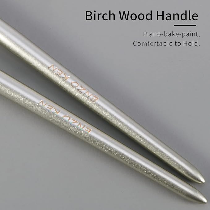 Small Goat Hair Eye Shadow Brush - Blending Brush for Eyeshadow, Nose Contour & More. Gold, E204M