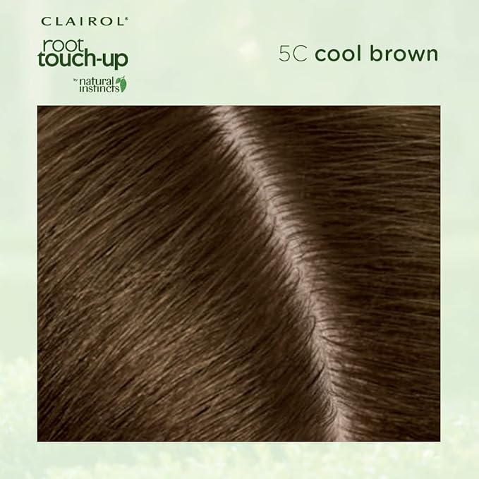 Clairol Root Touch-Up by Natural Instincts Permanent Hair Dye, 5C Cool Brown Hair Color, Pack of 2